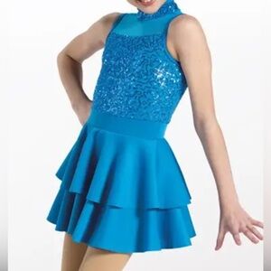 Weissman Showtime It’s My Party Blue Dance Costume Size XLC